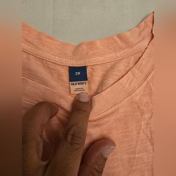 NWT Old Navy Short Sleeve Tiered Mini Swing Peach Dress Plus Size 2x - Picture 6 of 9